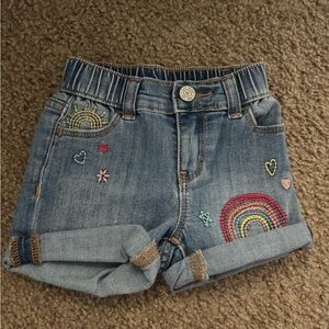 GAP Blue Embroidered Denim Shorts